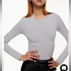 Aritzia Babaton Sculpt Knit Empire Longsleeve